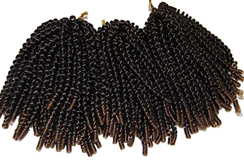 3 Pack Spring Twist Ombre Colors Crochet Braids Synthetic Braiding Hair Extensions Low Temperature Fiber (twist 1b/30)