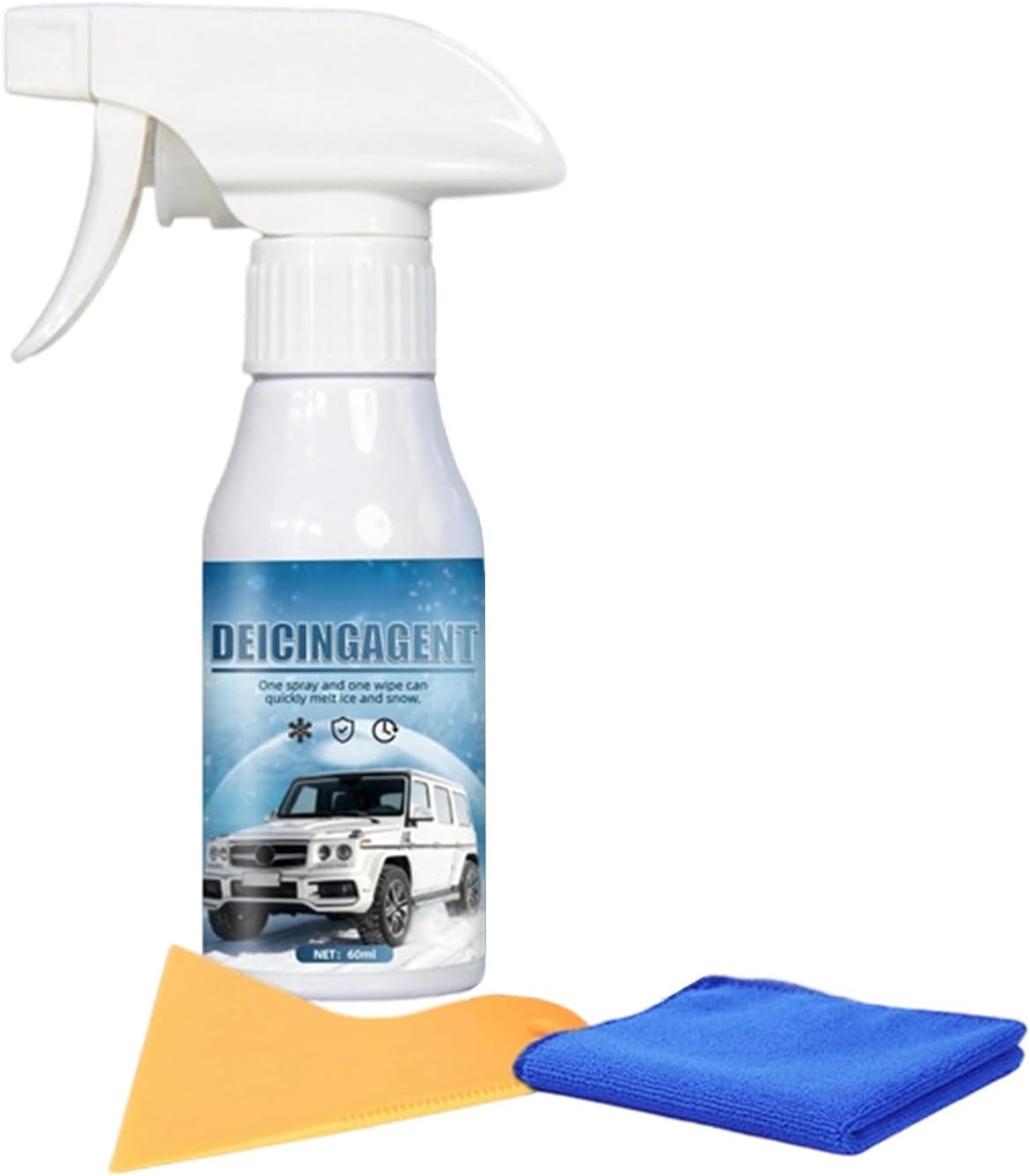 Deicer Spray for Car Windshield,120ml Quick Long-Lasting Auto Accessories,Car Window Defroster Spray | for Truck SUV Roof Winter Home Garden Outdoor Glass Camping Daily Commute Adventure Travel Window