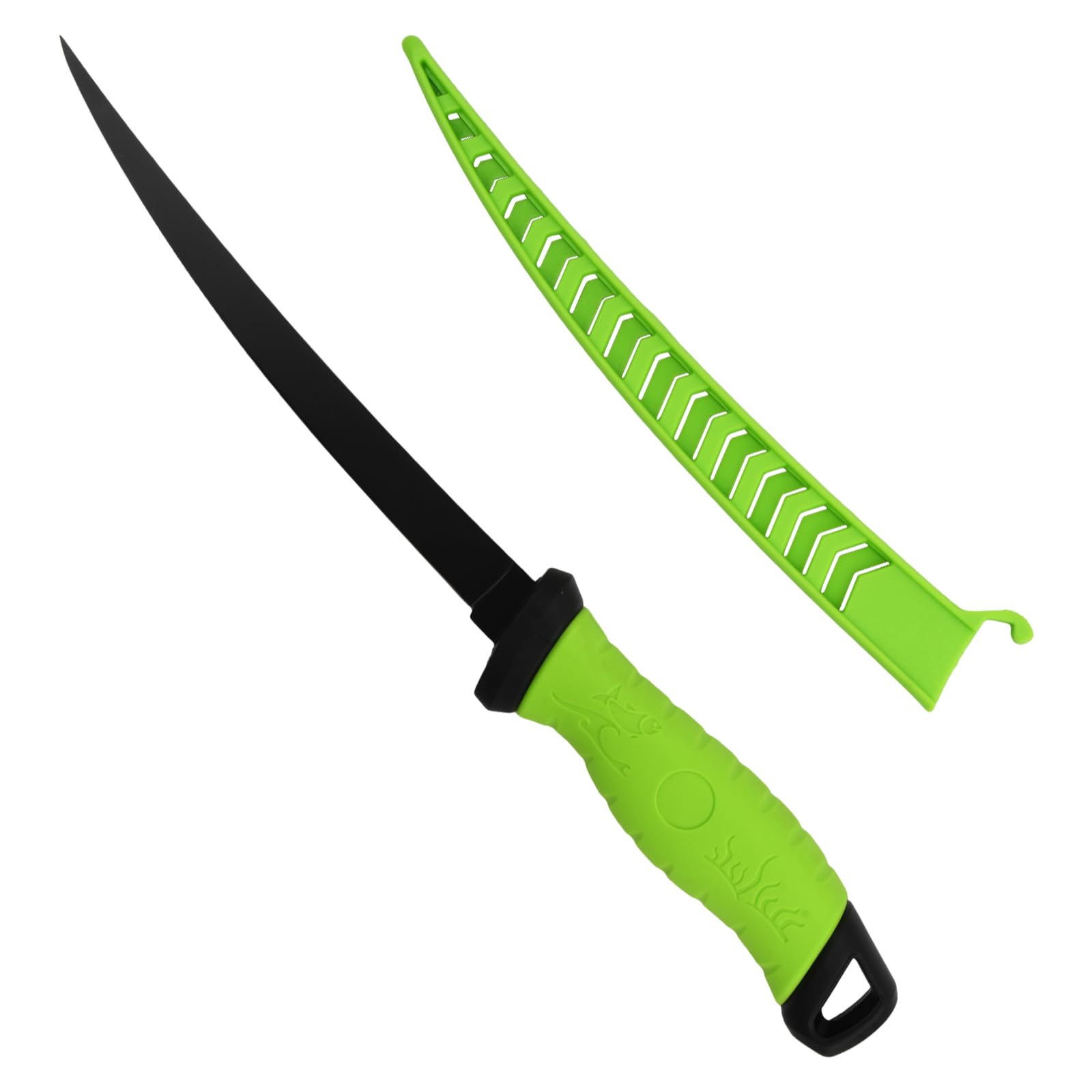 Cuchillo Fileteador Pescado, Cuchillo de Filetear Carne, 8 Pulgadas Cuchillo Deshuesador en Acero Inoxidable, Cuchillos Cocina con Mango Antideslizante (33,5 cm x 1,9 cm)