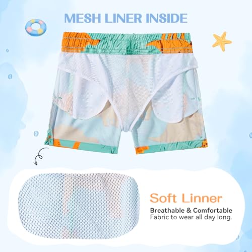 Image of American Trends Boys Swim Trunks Toddler Swim Shorts Bathing Suit Kids Swimsuit Youth Swimwear