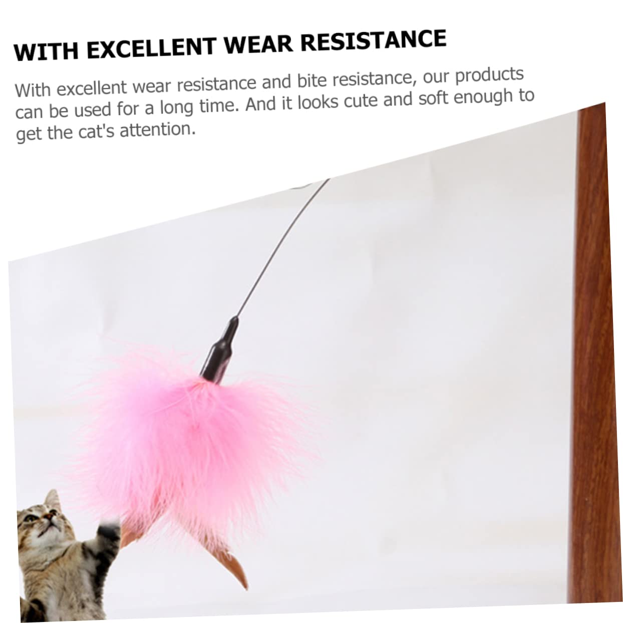 ERINGOGO 2pièces Jouet Plume pour Chat Jouet Interactif pour Chat Intérieur pour Chaton Stimule Instinct De Chasse