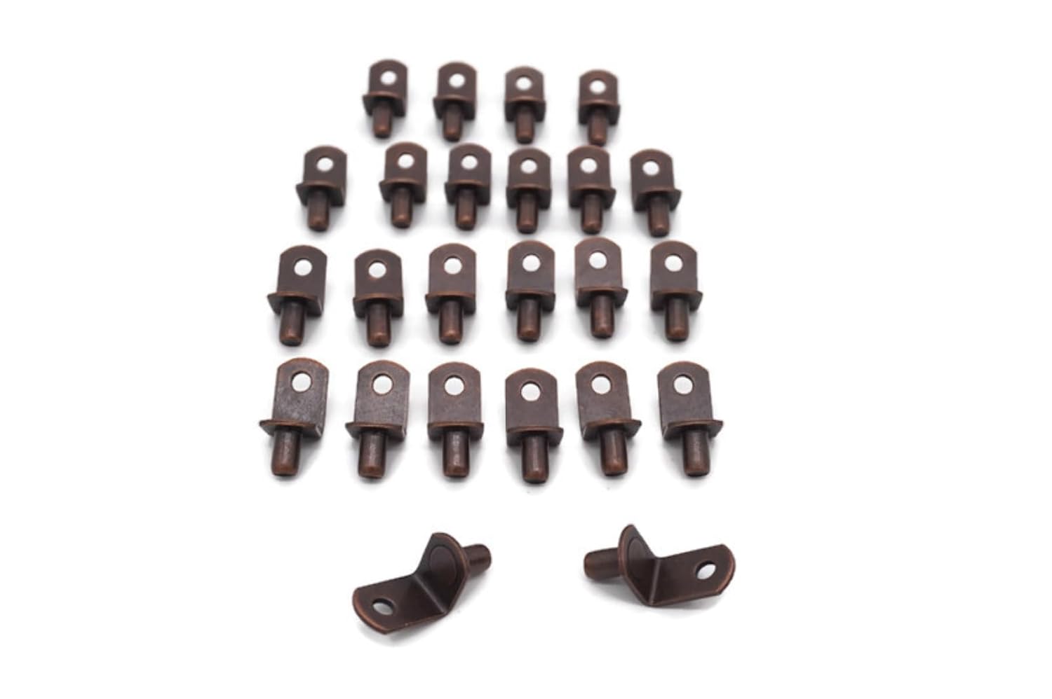 Shelf Pins 1/4" Stacking Bookcase Shelf Supports, Kitchen, Bathroom Shelves Heavy Duty Antique Style Bookcase Shelf Pegs Made from Heavy Gauge Steel with Oil Rubbed Bronze Finish, 12-24-40 Packs (40)