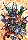 MIGHTYPRINT DC Comics – Justice League - Rebirth – Explosion - Comic Book Variant Cover Art – Durable 17” x 24 Wall Art – NOT Made of Paper – Officially Licensed Collectible