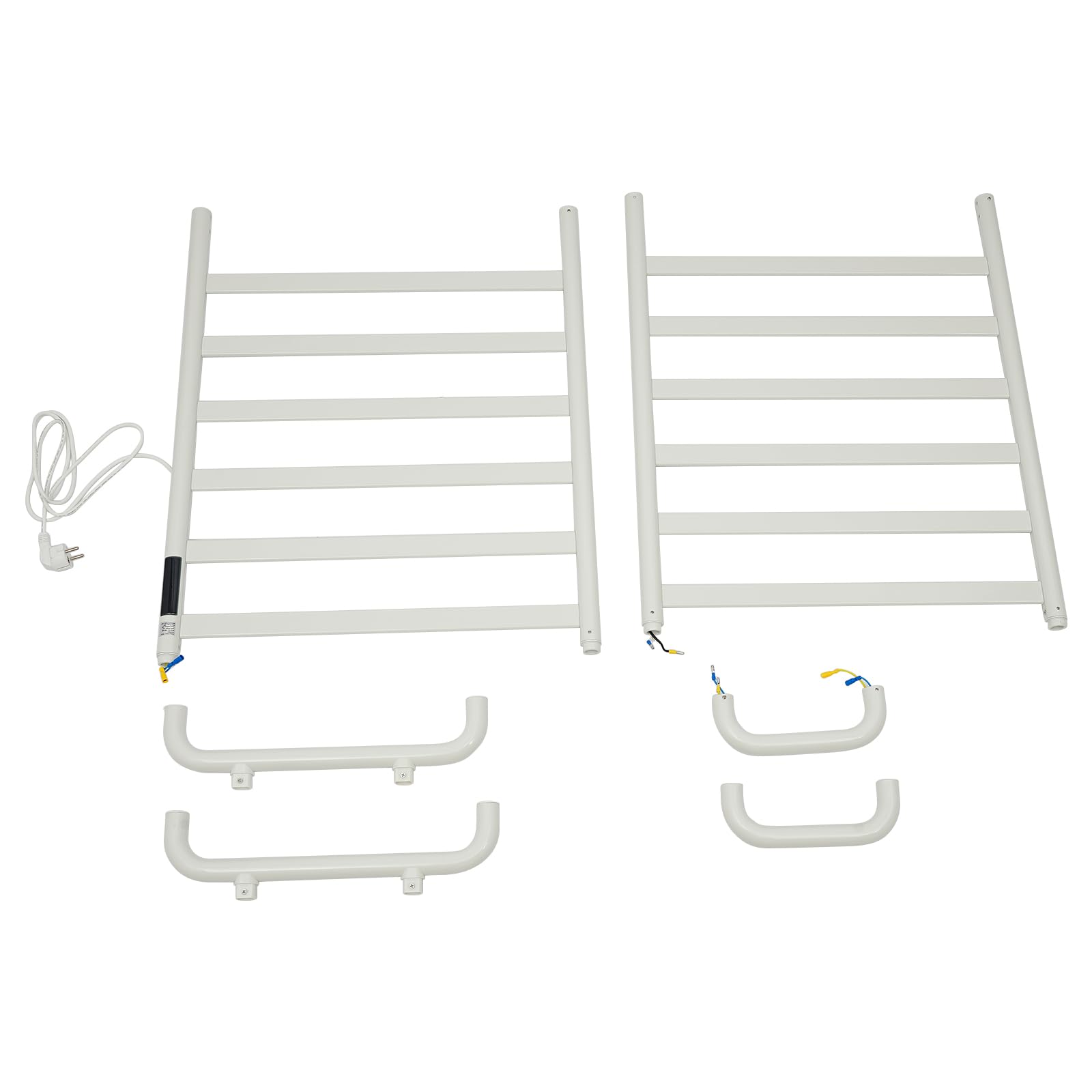 Badheizkörper, Heizkörper Bad, 45-60℃ Handtuchheizkörper, 180W Badheizkörper Handtuchhalter, Handtuchtrockner mit Digitalem Thermostat mit Timer und Heizstab, 60 * 43 * 90.5cm