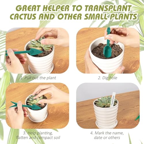 Samenspender Set, Pflanzstreuer, Manuelle Sämaschine, Saatgutverteiler Pflanzer, Sähilfe Pflanzensamen Spender, Pikierstab-Set mit 10 Pflanzenetikett, für Kleine Gartenhandwerkzeuge zum Säen