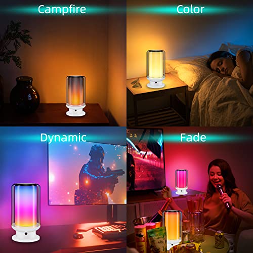 Luxsway Bedside Table Lamps With Remote Control,Lamparas De Noche,Nautical Lamps For Bedrooms,Desk Lamps With Timer Setting,Multi-Colors Led Nightstand Light With Dimmable For Baby Room,Living Room #TOP3