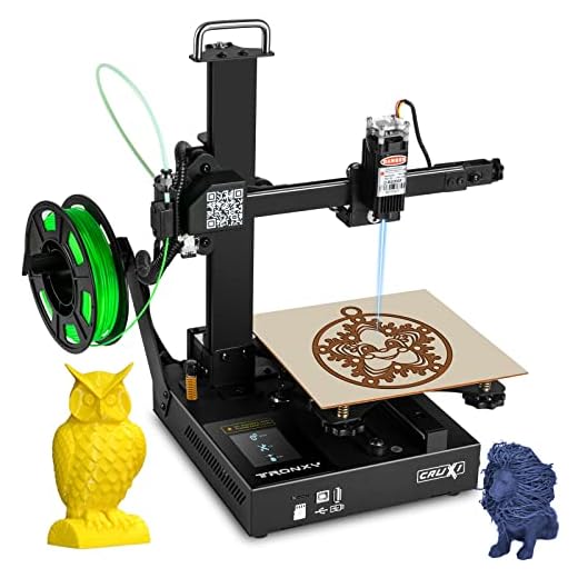 3D Printers, Mini 2-in-1 3D Laser Engraver Printer with Removable Heated Bed, DIY Desktop 3D Printers for Beginners with PLA Filament, Smart Control, Resume Printing, 90% Pre-Assembled