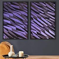 2 Piece Framed Canvas Wall Art Linear Patterns Canvas Prints Home Artwork Decoration for Living Room,Bedroom - 16