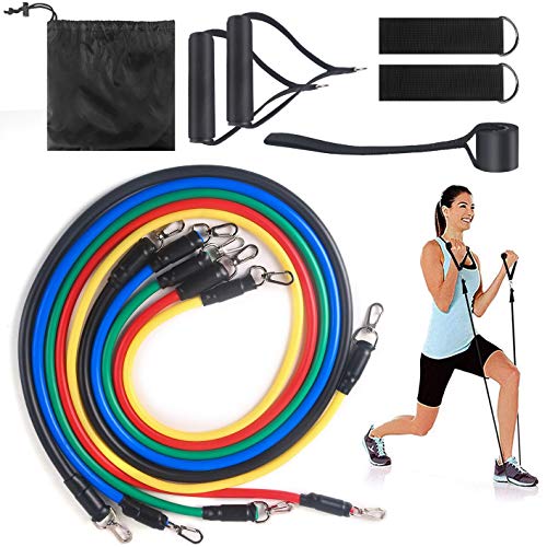Sprifloral 11 Pack Resistance Bands Set - Exercise Bands with Door Anchor, Foam Handle,Ankle Straps, Sprifloral 11 Pack Resistance Bands Set - Exercise Bands with Door Anchor, Foam Handle,Ankle Straps,