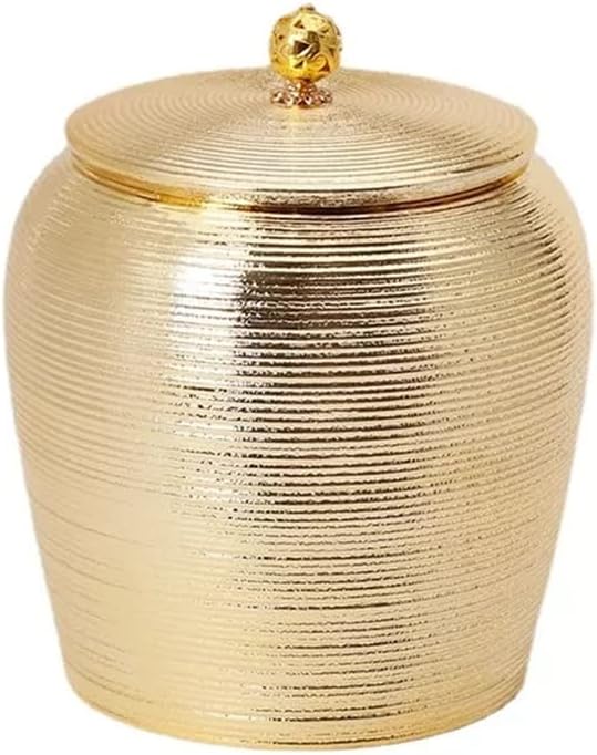 Ceramic Storage Jar Lid Box Food Container Ornament Tea Coffee Bean