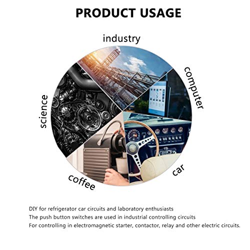 Clyxgs Momentary Push Button Switch，Spst Normal Open No Switch 2 Pin Mini Micro 1A 250V Ac Black +Red Cap 30 Pcs #TOP6