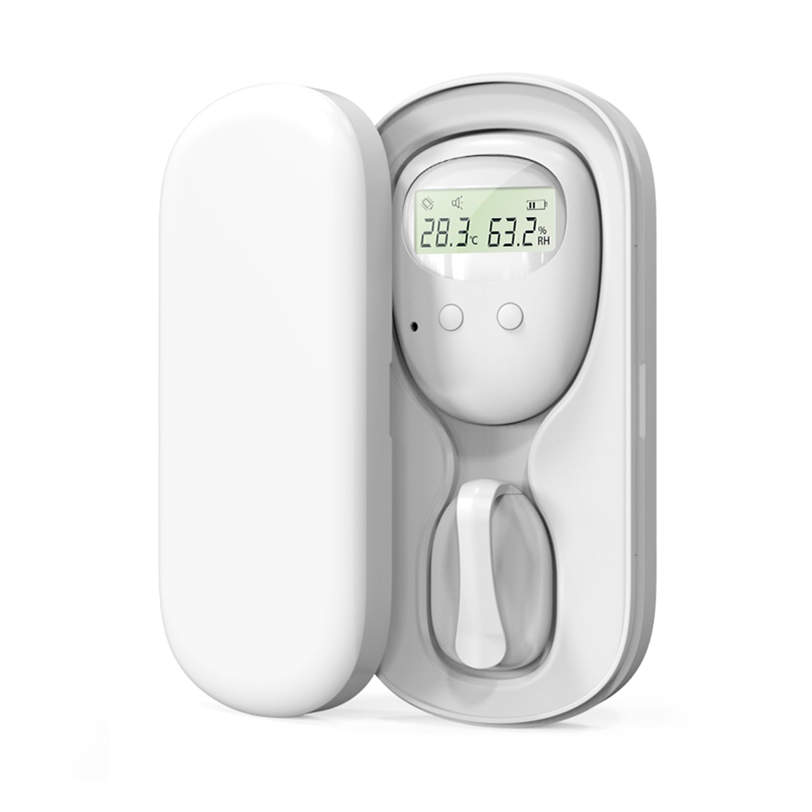 Wireless Bed Wetting Alarm with Charging Box, 65ft Range, Temperature/Humidity Display, 80db Sound & Vibration- Potty Training, Bedwetting Pee Alarm for Kids Boys, Girls, Elderly, Older