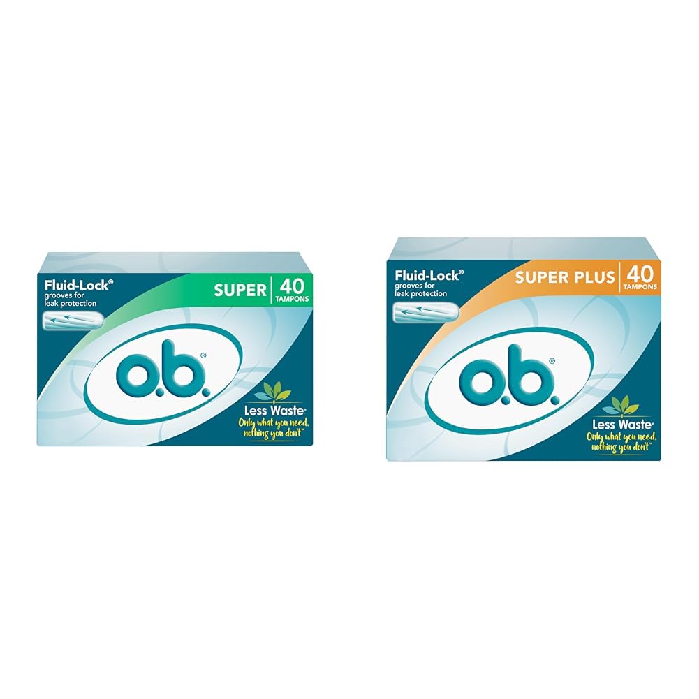 Tampons | Non-Applicator Tampon Bundle | Super, 40ct and Super Plus, 40ct