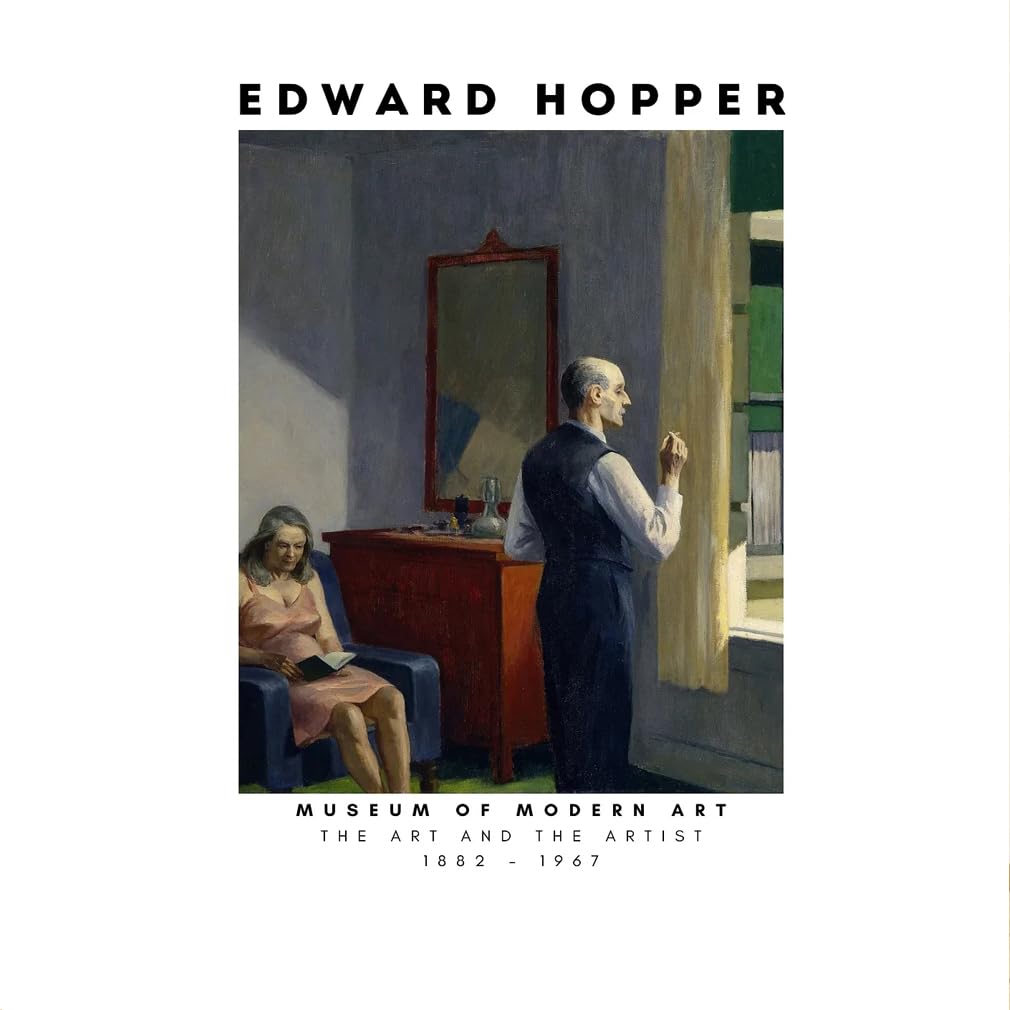 LHHJF LJHFA Edward Hopper Vintage Posters Figure Canvas Painting Edward Hopper Wall Art And Prints Home Living Room Decor Picture 40x60cmx1 No Frame