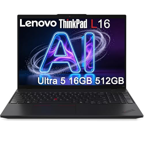 Image of 2026 Lenovo ThinkPad L16 Gen 2 Business Laptop (16 inch FHD+ Touchscreen, Intel Core Ultra 5 225U (> i7-1365U), 16GB RAM, 512GB SSD) Next Gen L15, FP, Backlit, Webcam, Thunderbolt 4, Ethernet, Win 11 Pro