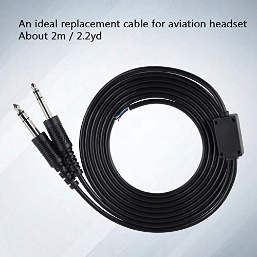 Cable de reemplazo DIY de 2 m para auriculares de aviación miniatura 5