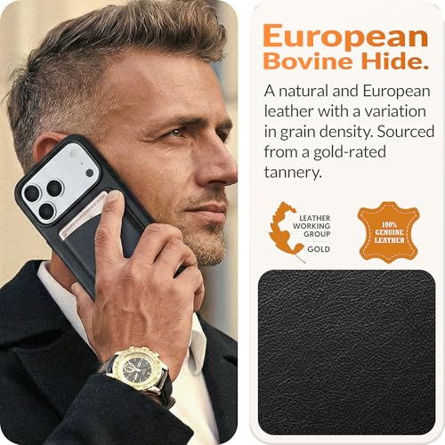 Étui magnétique iPhone 17 Pro Max cuir noir compatible MagSafe - 2