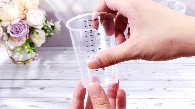 Gerrii Pack 300 vasos medidores descartables 8 oz plástico transparente miniatura 7