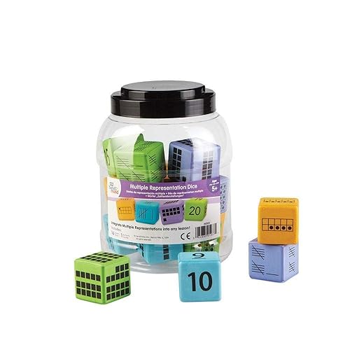 hand2mind Math Activity Dice Set, Foam Math Dice for Kids