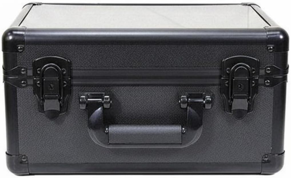 Card Storage Case Offering Lockable Secure Protection Three Slotted Organizer Design Aluminum Handle Portable Structure Suitable for Collector Use Shows Home Organizing