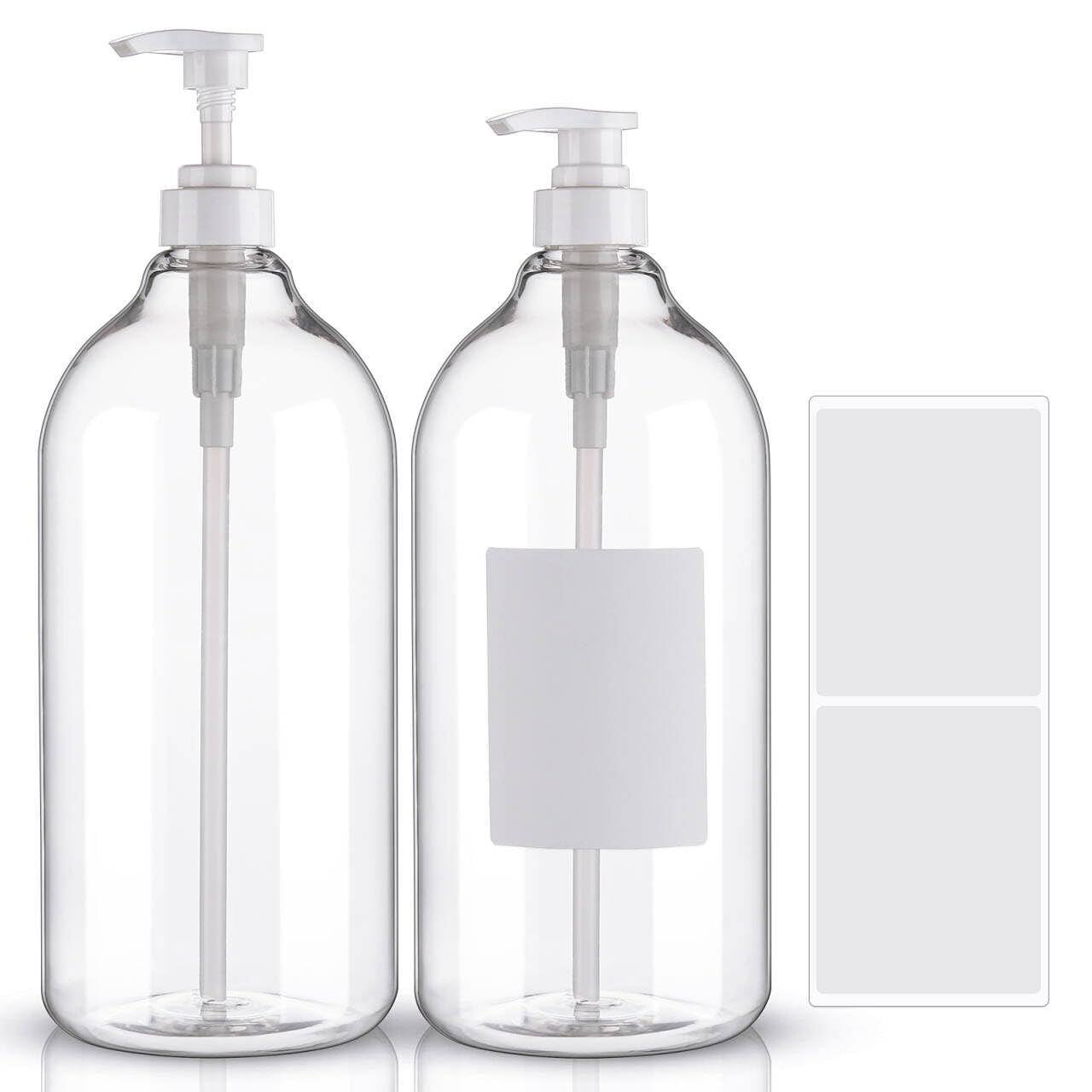 Waschmittelspender-Seifenspender-Set, 57-1,9 l, PET-Kunststoffflaschen, Waschseifenbehälter, Waschküchen-Organizer für Waschmittel, Weichspüler und DIY-Aufbewahrung