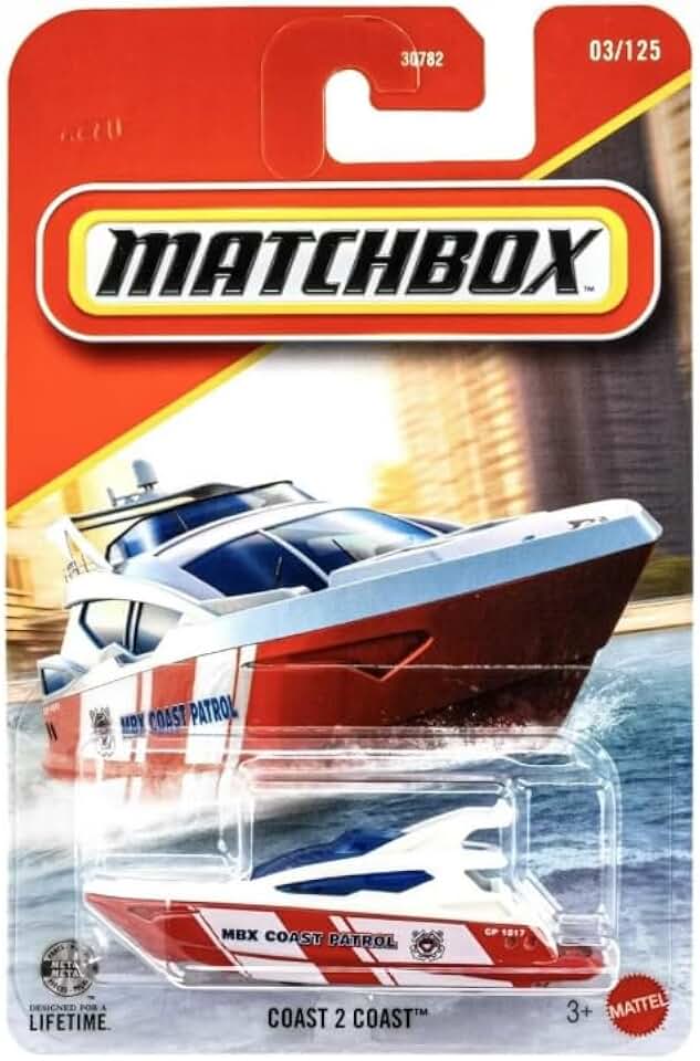 火柴盒 Coast 2 海岸船 [紅]，03/125，1:64 比例壓鑄玩具車