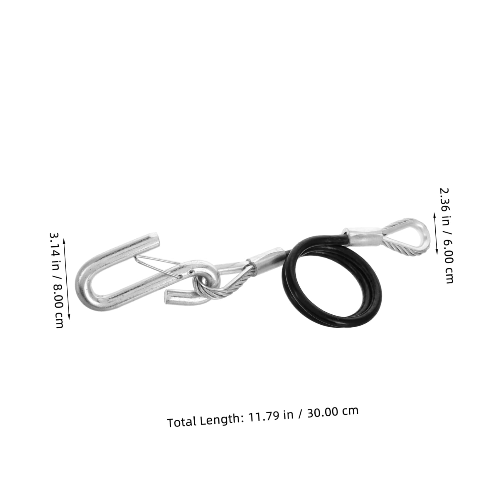 Happyyami Sicherheitskabel für Anhänger Tow Rope mit Haken Wetterbeständig aus Stahlseil Einfache Installation Zuverlässige Verbindung für Anhänger und Transport