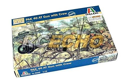 Canon antichar PAK 40 avec figurines Italeri 6096 à l'échelle 1/72 pour diorama militaire