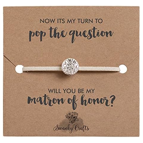 Will you be my bridesmaid proposal gifts, Rhinestone friendship bracelets (Matron of Honor) Cover