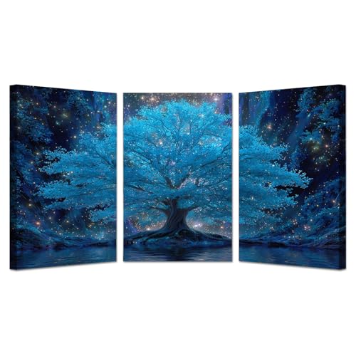 Poster esthétique bleu paysage d'hiver : évadez-vous chaque soir depuis votre salon