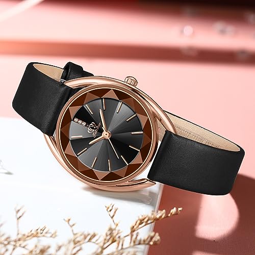Watches-for-Women-Wrist-Watch-Womens-Watch-Quartz-Luxury-Waterproof-Leather-Strap-Diamond-Slim-Watch-Fashion-red-Watch-Gift-for-Women