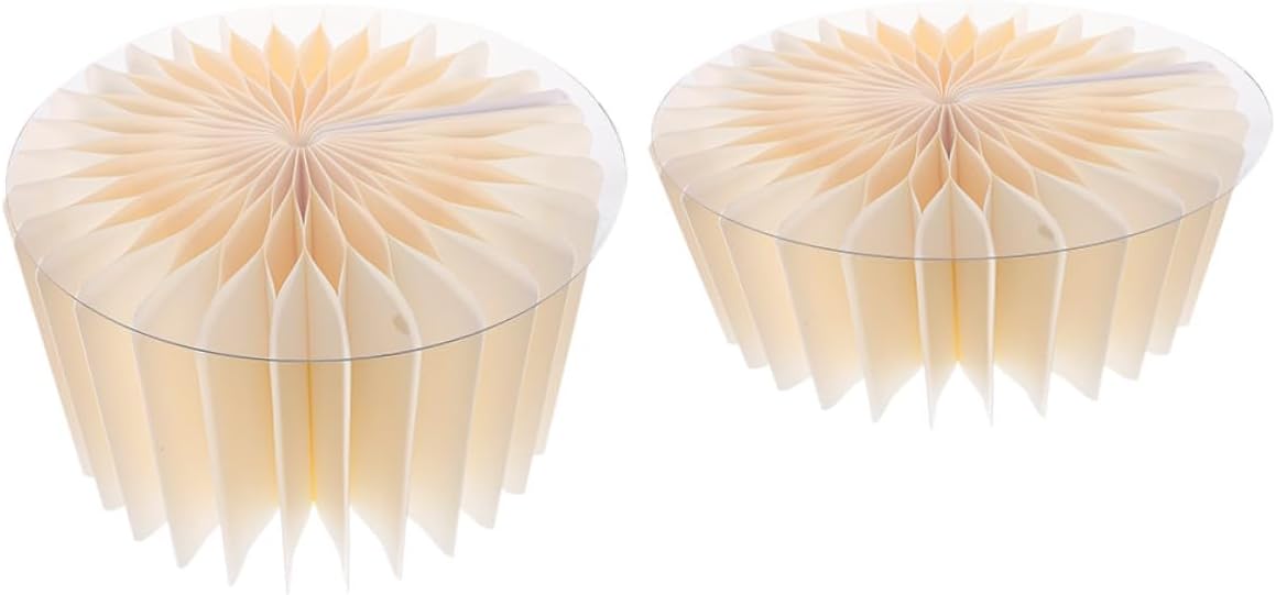 2pcs White Cylinder Cake Stand Set, round Pedestal Display Stands for Party Decoration, Folding Paper Column Pedestals for Wedding Centerpiece, Table Backdrop Decor