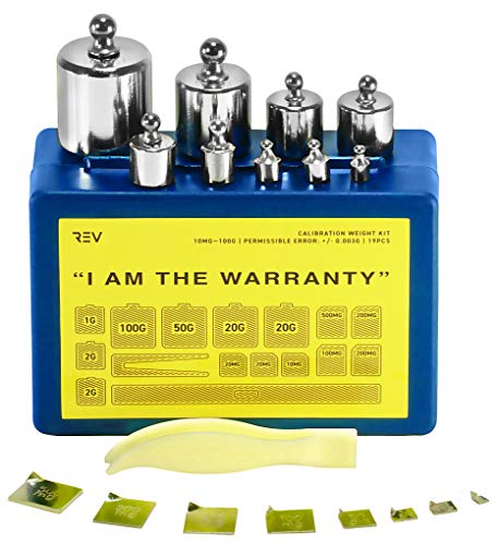 19 Pcs Calibration Weight Set 100G – 10Mg With Tweezers And Presentation Box For Accurate Precision Balancing Of Digital, Jewellery, Diamond, Pocket, Laboratory And Other Scales #TOP3