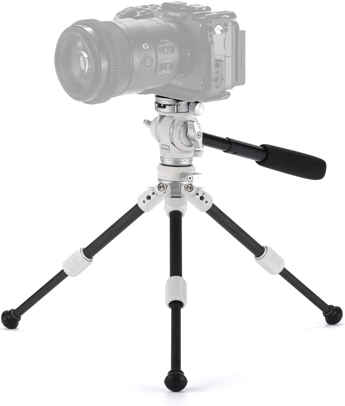Tilta VT03 Tabletop Video Fluid Head with 1-Stage Carbon Fiber Tripod Legs (3KG) (Forest Green)