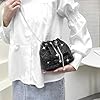 XFSRG Pochette Femme en Strass Brillant Élégant Soirée Clutch Sacs à Bandoulière avec Chaîne pour Mariage Fête Vacances(Noir) #5