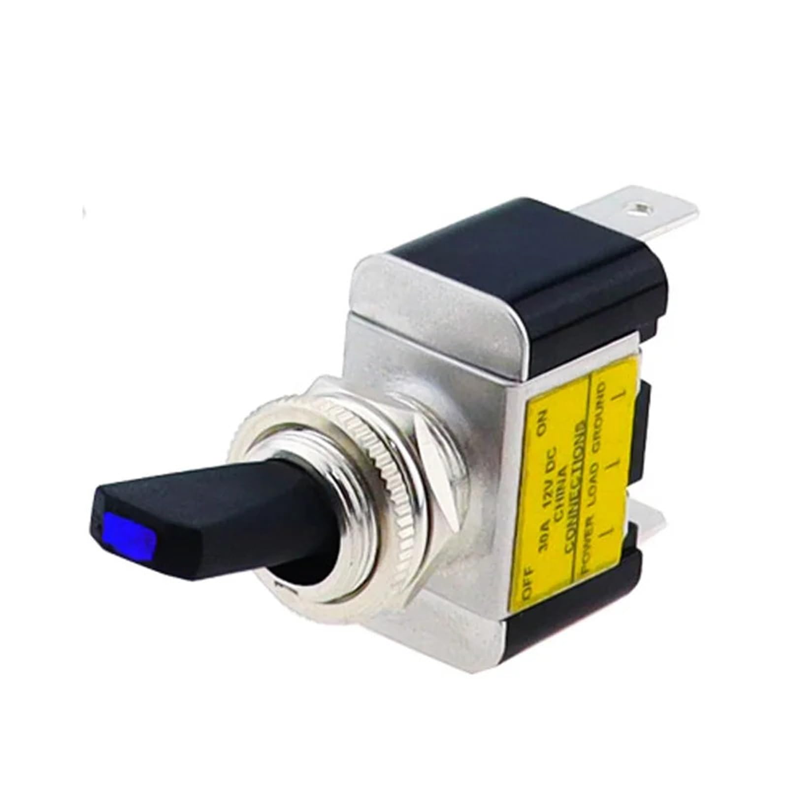 Interruptor de palanca 12V 30A iluminado en azul para coche y camión 6
