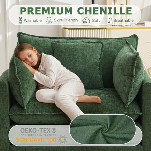 Image of 42 inch Modular Sectional Sofa, Cloud Couch Single-Seat Accent Chair