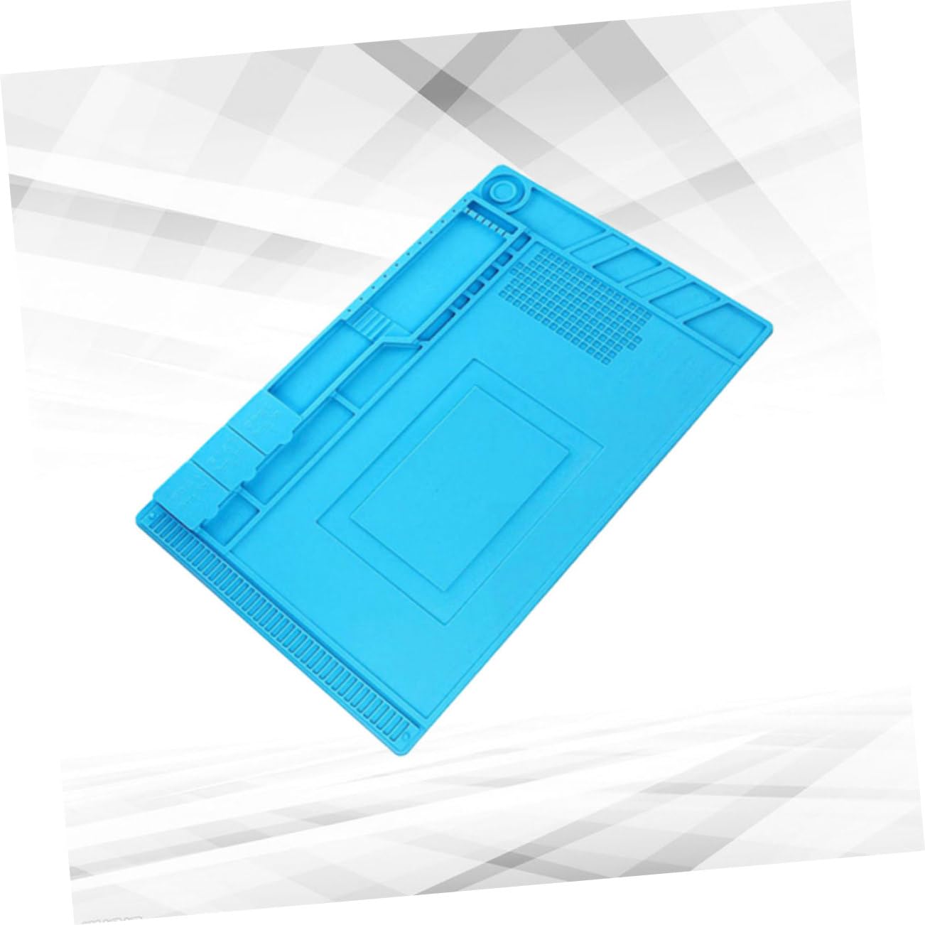 Silicone Heat Resistant Small Parts Work Pad Magnetic Repair Station for Phone Repairing for Electronics Soldering Antistatic Mat with Slots for Precision Tool Storage