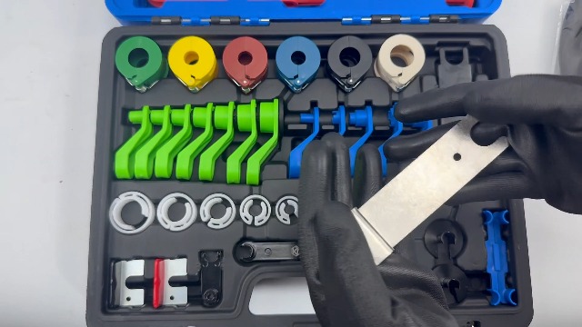 Image of Kuntech 45pcs Master Quick Disconnect Tool Set, Fuel Line Disconnect Tool Kit for Automotive A /C Fuel & Transmission Systems, Transmission Line Disconnect Tool Compatible with Various Automotives