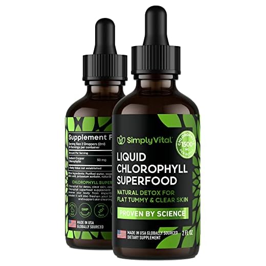 Chlorophyll Liquid Drops - Energy Boost, Clear Skin & Internal Deodorant - Natural Superfood Drops for Immune & Digestion Support - Made in USA - All-Natural Concentrate with High Absorption - 2 FL OZ