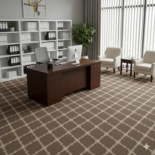 Image of FC Milano-Brown for High Traffic Offices Hotels Homes & Institutions Carpet with Felt Backing Luxurious Feel Floring for Residential, Commercial & Sound Absorbing Easy Clean Low Maintenance