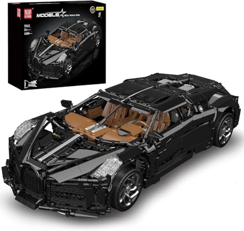 Mould King ferngesteuerter Supersportwagen Voiture Noire, Maßstab 1:8, 4688 Teile