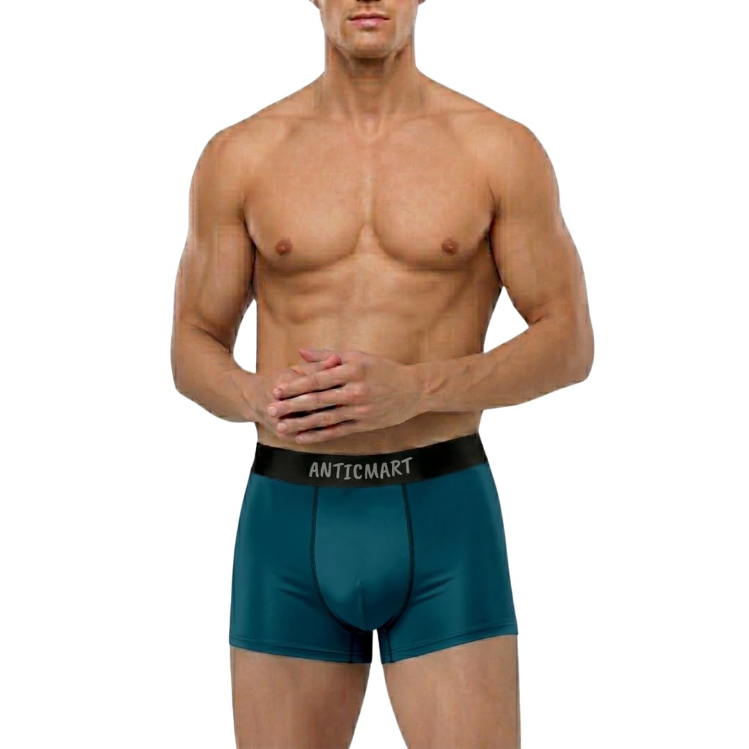 Men's Boxer Trunks Soft Stretch Underwear with Supportive Pouch-picture-50