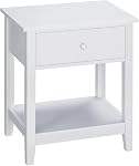 HOMCOM Modern Nightstand, Side Table with Drawer and Storage Shelf, End Table for Living Room, 19.7" x 13.8" x 23.6", Black