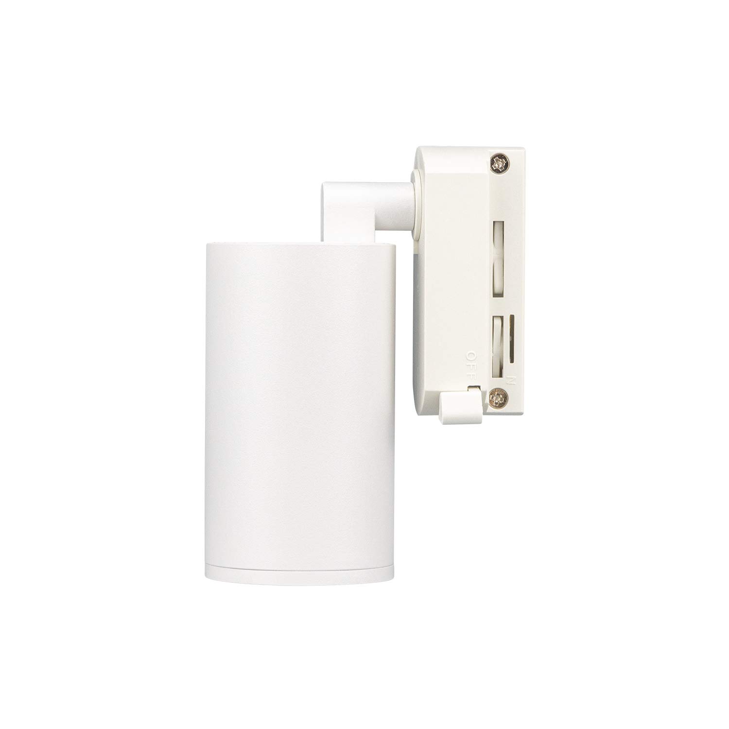 Popp Foco Portalámparas carril en Monofasico GU10 hasta máx 10W (Bombilla no incluida) Blanco orientable interior moderno (Pack 5 unidad, Blanco)