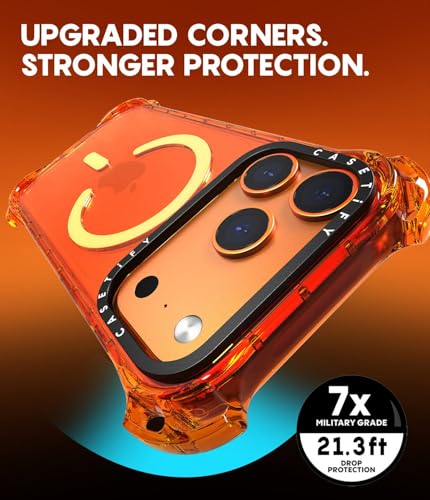 Coque iPhone 17 Pro CASETiFY Bounce noire transparente compatible MagSafe