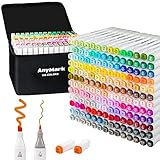 AnyMark Alcohol Markers, 168 Colors Alcohol Markers Set, Dual Tips Alcohol-Based Art Markers for Kid