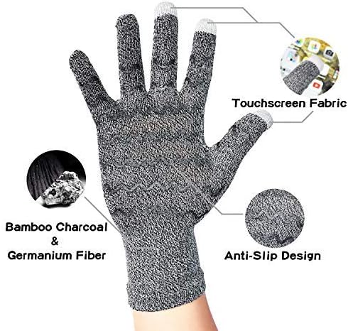 Vital Salveo-Touchscreen Full Finger Compression Arthritis Gloves with Non-Slip for Pain Relief-Rheumatoid - Image 4