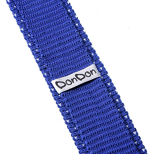 DonDon Cravatta Uomo fatta a maglia 5 cm - blau