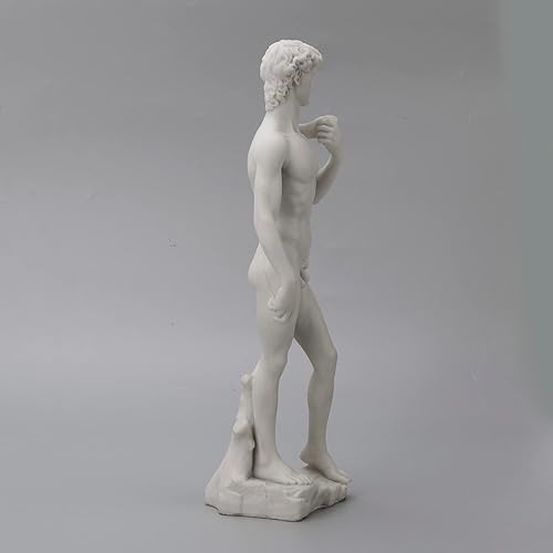 Miniatura 4 de Veronese Design 13 pulgadas David por Michelangelo Estatua Escultura Resina Escultura Blanco Mármol Acabado